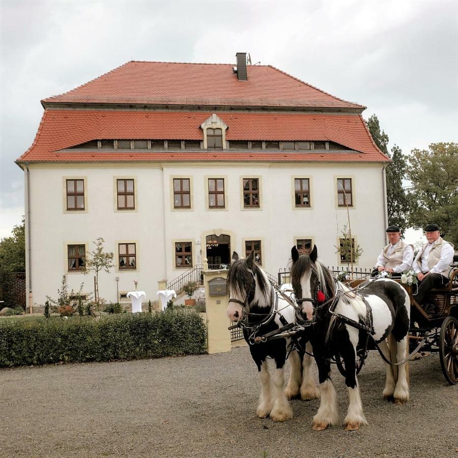 Herrenhaus Kunzwerda Bei Torgau - Aparthotel, Boardinghouse, Wohnen Auf Zeit Eksteriør billede